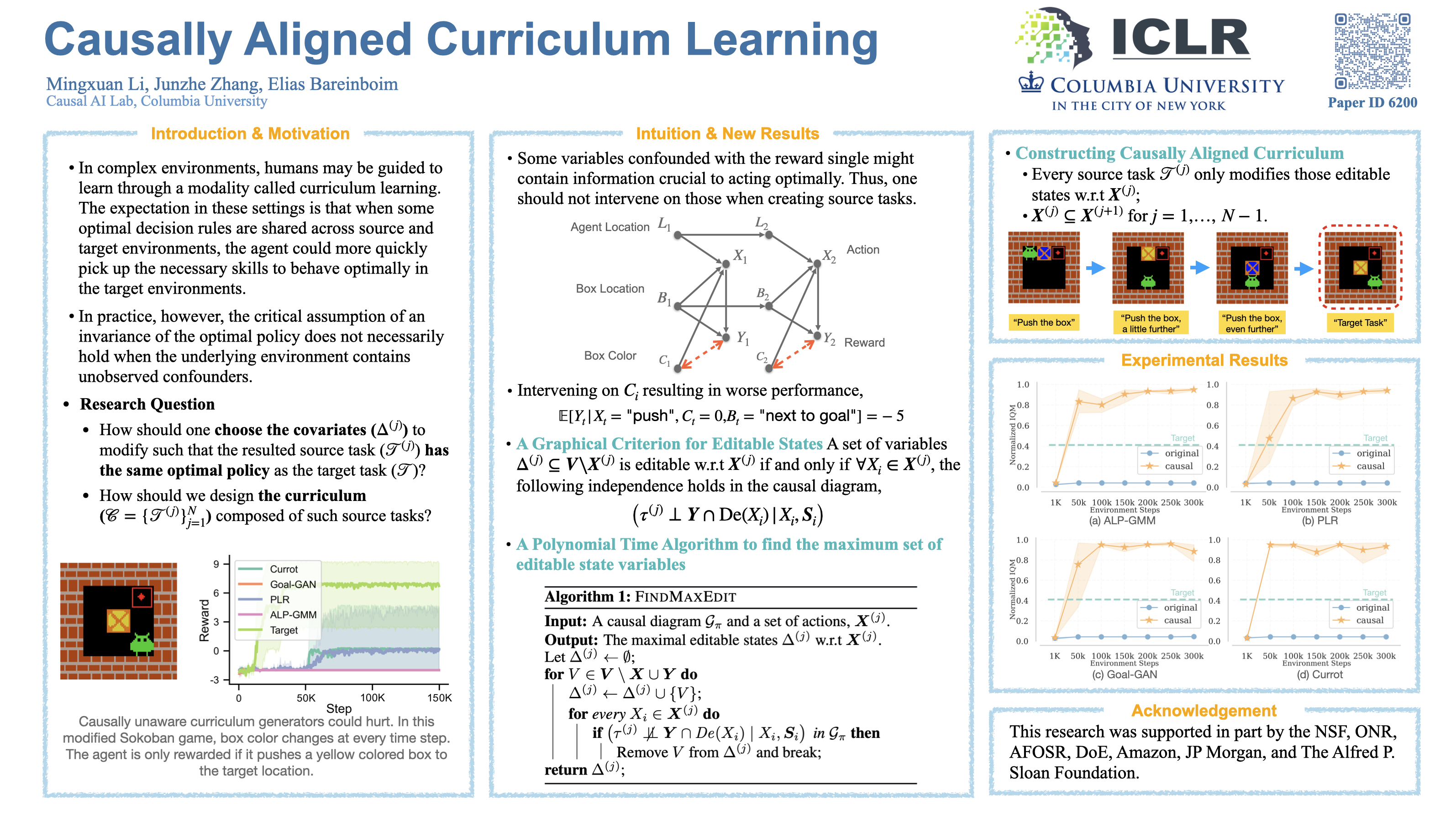 ICLR Poster Causally Aligned Curriculum Learning